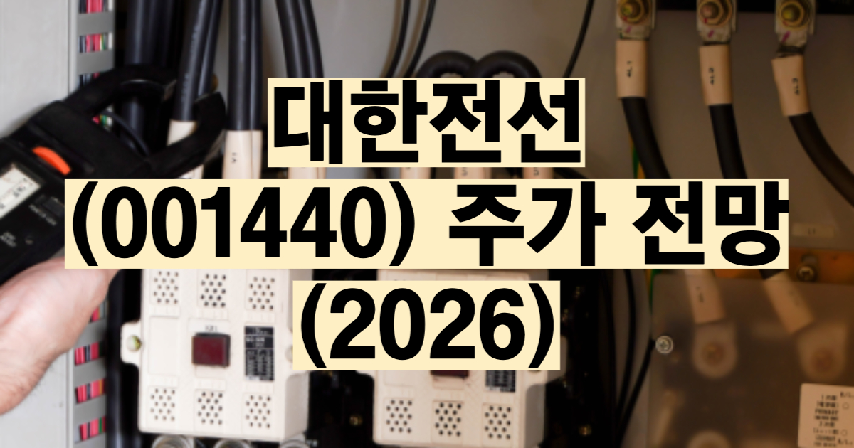 대한전선 주가 전망 2026 해저케이블 초고압 수주잔고 AI 데이터센터