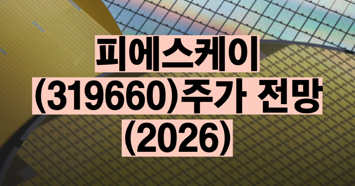 피에스케이 주가 전망 2026