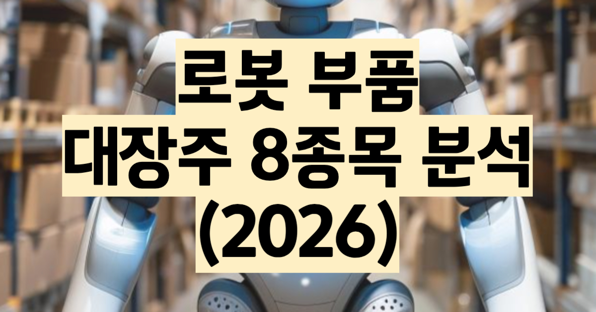 로봇 부품 관련주 총정리 2026